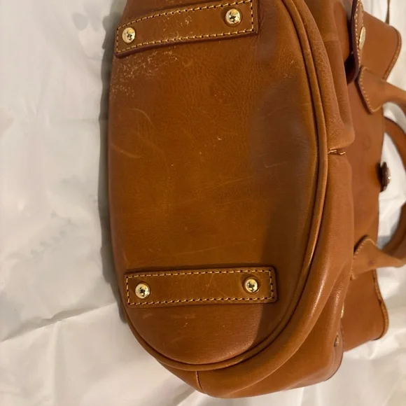 Dooney & Bourke Chestnut Brown Leather Pocket Tote - Picture 6 of 12